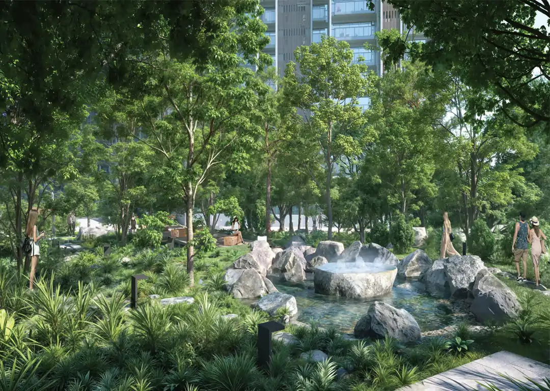 Source fountain landscape