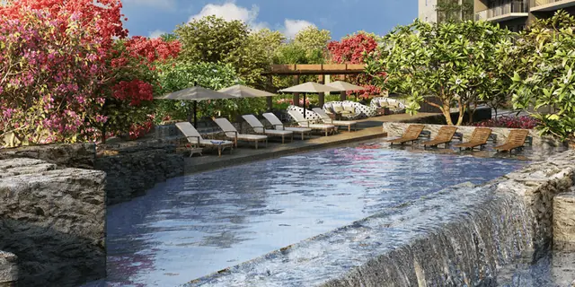 Krisumi Waterfall Residences pool area