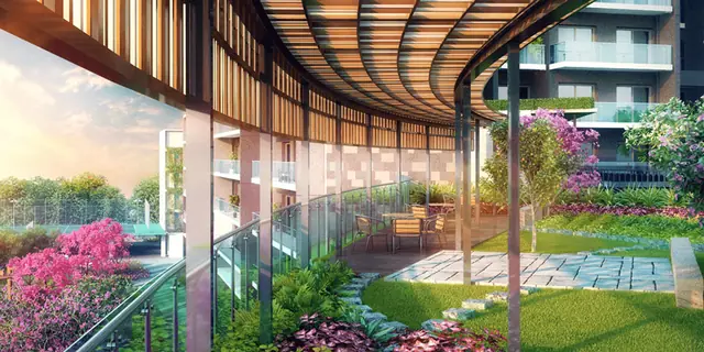 Krisumi Waterfall Residences terrace garden