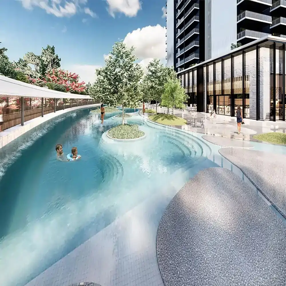 Swimming pool view at Waterfall Suites